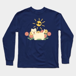 Happy West Highland White Terrier in the Sunshine Long Sleeve T-Shirt